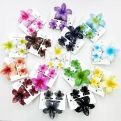 Ensemble de pinces à cheveux en forme de fleur